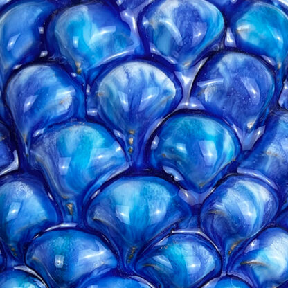 Pigna in ceramica di caltagirone monocroma blu siciliana